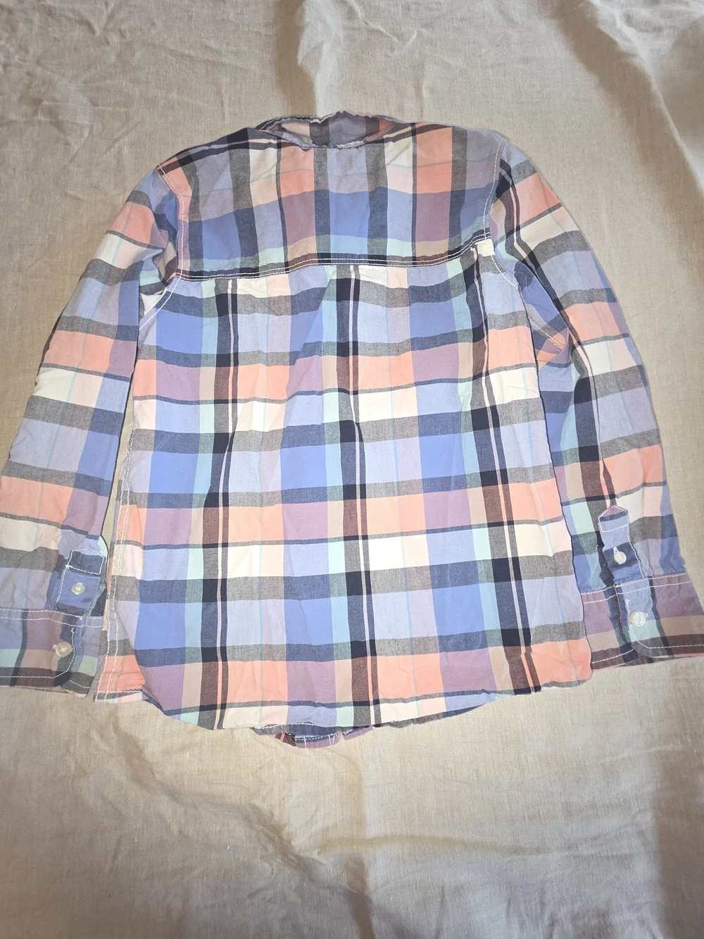 OshKosh B'gosh Pastel Plaid Button-Down Shirt - Blue & Pink